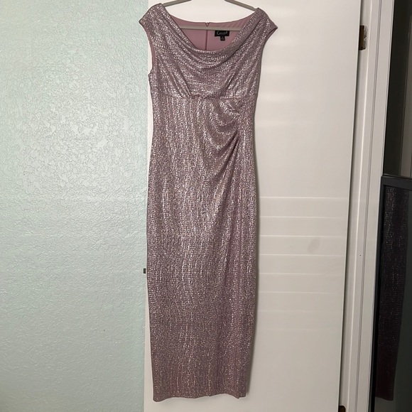 Long dress. Size 10. Pink/silver - Picture 1 of 5